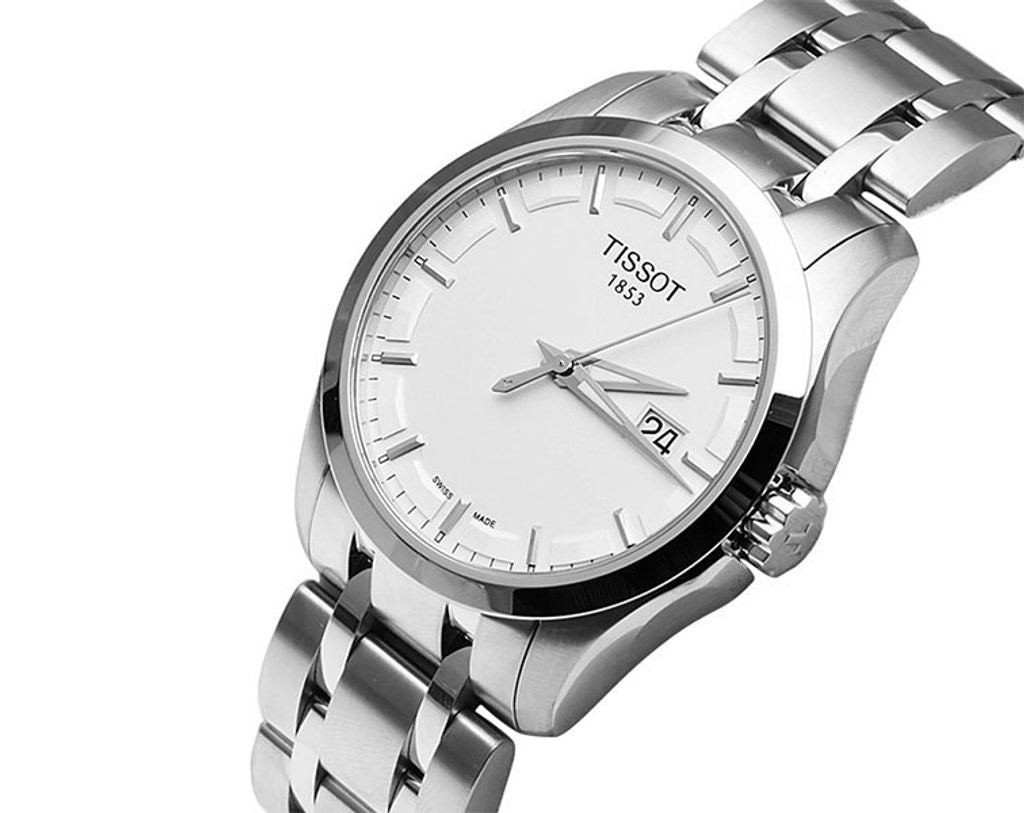 Tissot T Trend Couturier Chronograph White Dial Silver Steel Strap Watch For Men - T035.410.11.031.00 Buy Now By Tissot