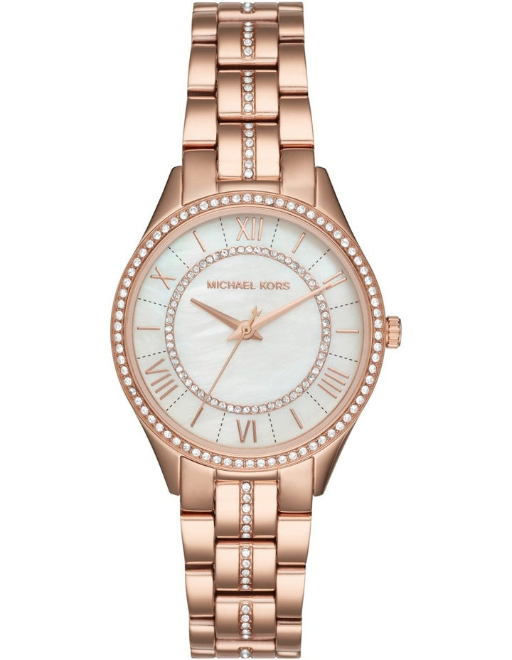 Michael Kors Lauryn Mother of Pearl Dial Rose Gold Steel Strap Watch for Women - MK3716 Buy Now By Michael Kors