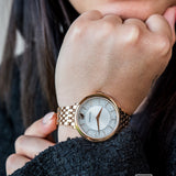 Swarovski Crystalline Chic Analog Silver Dial Rose Gold Steel Strap Watch for Women - 5544590 Buy Now By Swarovski