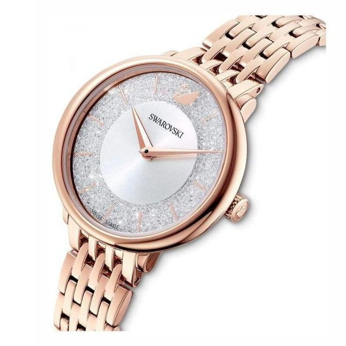 Swarovski Crystalline Chic Analog Silver Dial Rose Gold Steel Strap Watch for Women - 5544590 Buy Now By Swarovski