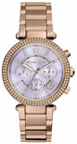 Michael Kors Parker Purple Dial Rose Gold Steel Strap Watch for Women - MK6169 Buy Now By Michael Kors