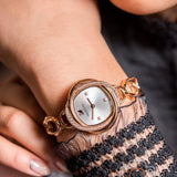 Swarovski Crystal Flower Silver Dial Rose Gold Steel Strap Watch for Women - 5547626 Buy Now By Swarovski