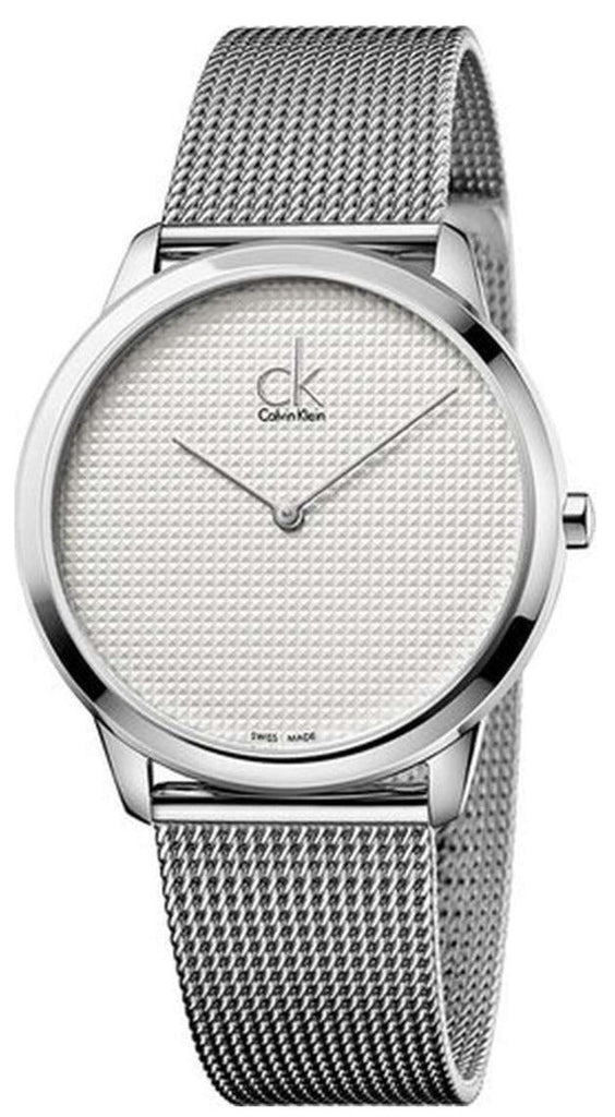 Calvin Klein Minimal White Dial Silver Mesh Bracelet Watch for Women - K3M2212Y Buy Now By Calvin Klein