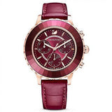 Swarovski Octea Lux Chrono Red Dial Red Leather Strap Watch for Women - 5547642 Buy Now By Swarovski