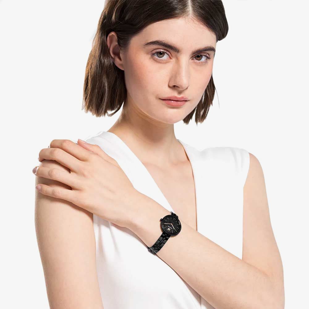 Swarovski Cosmopolitan PVD Black Dial Black Steel Strap Watch for Women - 5547646 Buy Now By Swarovski