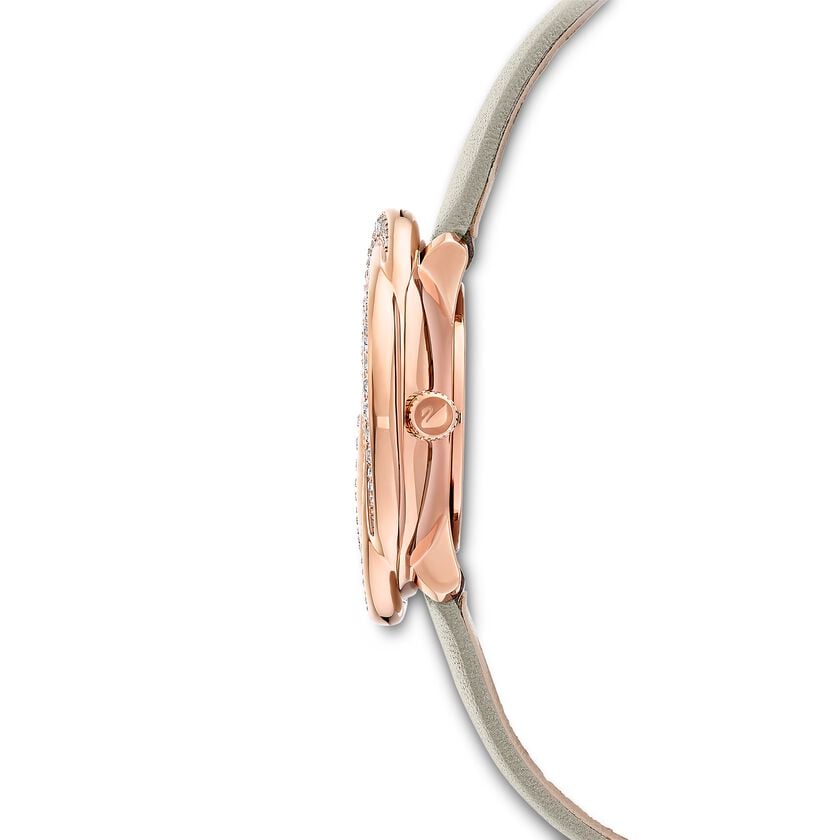 Swarovski Crystal Flower Grey Dial Grey Leather Strap Watch for for Women - 5552424 Buy Now By Swarovski