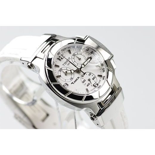 Tissot T Race Lady Chronograph White Dial White Rubber Strap Watch for Women - T048.217.17.017.00 Buy Now By Tissot