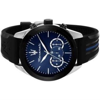 Maserati Traguardo Chronograph Blue Dial Black Silicone Strap Watch For Men - R8871612044 Buy Now By Maserati