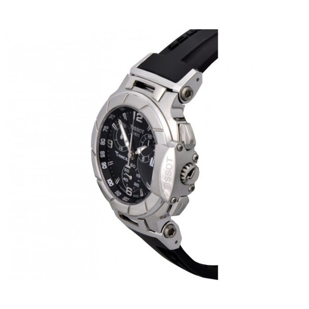 Tissot T Race Chronograph Black Dial Black Rubber Strap Watch for Women - T048.217.17.057.00 Buy Now By Tissot
