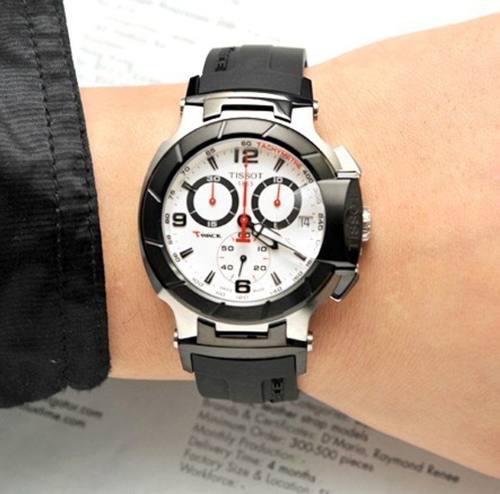 Tissot T Race Chronograph White Dial Black Rubber Strap Watch for Men - T048.417.27.037.00 Buy Now By Tissot