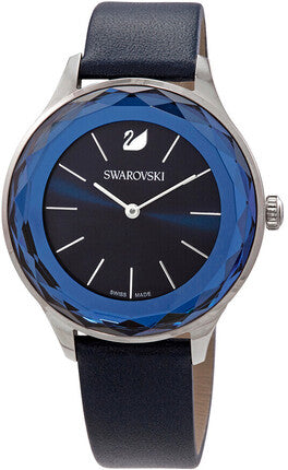 Swarovski Octea Nova Blue Dial Blue Leather Strap Watch for Women - 5295349 Buy Now By Swarovski