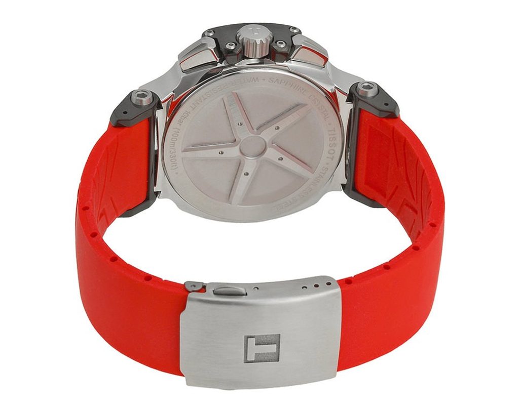 Tissot T Race Chronograph Black Dial Red Rubber Strap Watch for Men - T048.417.27.057.01 Buy Now By Tissot