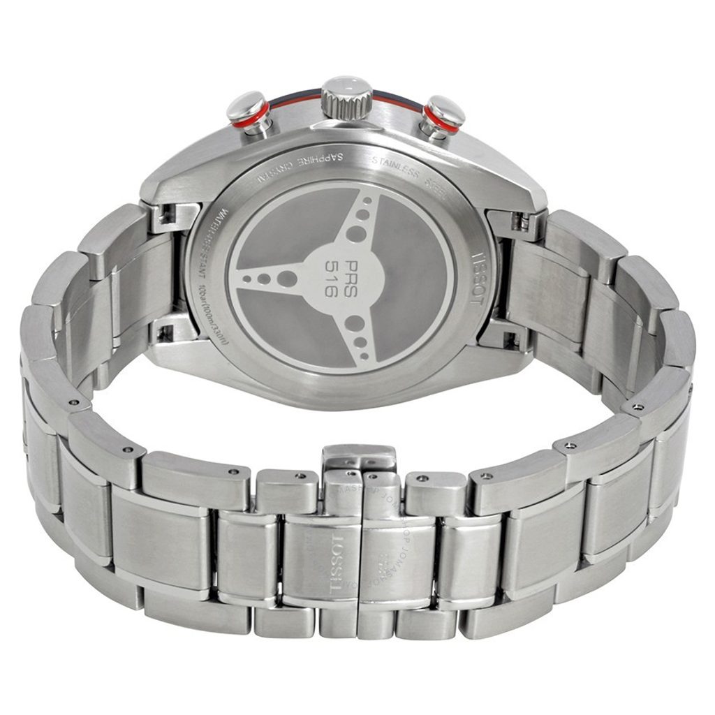 Tissot T Sport PRS 516 Chronograph White Dial Silver Steel Strap Watch For Men - T100.417.11.031.00 Buy Now By Tissot