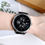 Tommy Hilfiger Weston Chronograph Black Dial Black Leather Strap Watch For Men - 1710502 Buy Now By Tommy Hilfiger