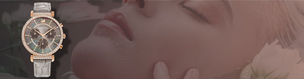 Swarovski Passage Chrono Grey Dial Grey Leather Strap Watch for Women - 5580348 Buy Now By Swarovski