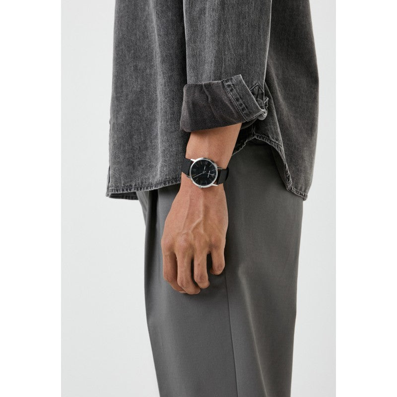 Emporio Armani Kappa Analog Quartz Black Dial Black Leather Strap Watch For Men - AR11013 Buy Now By Emporio Armani