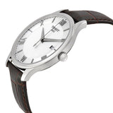 Tissot T Classic Tradition Silver Dial Brown Leather Strap Watch For Men - T063.610.16.038.00 Buy Now By Tissot