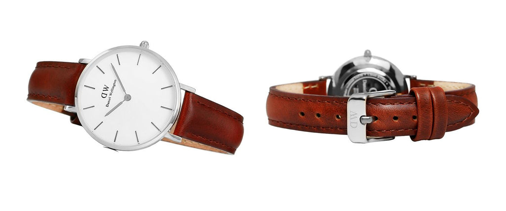 Daniel Wellington Classic Petite St Mawes White Dial Brown Leather Strap Watch For Women - DW00100187 Buy Now By Daniel Wellington