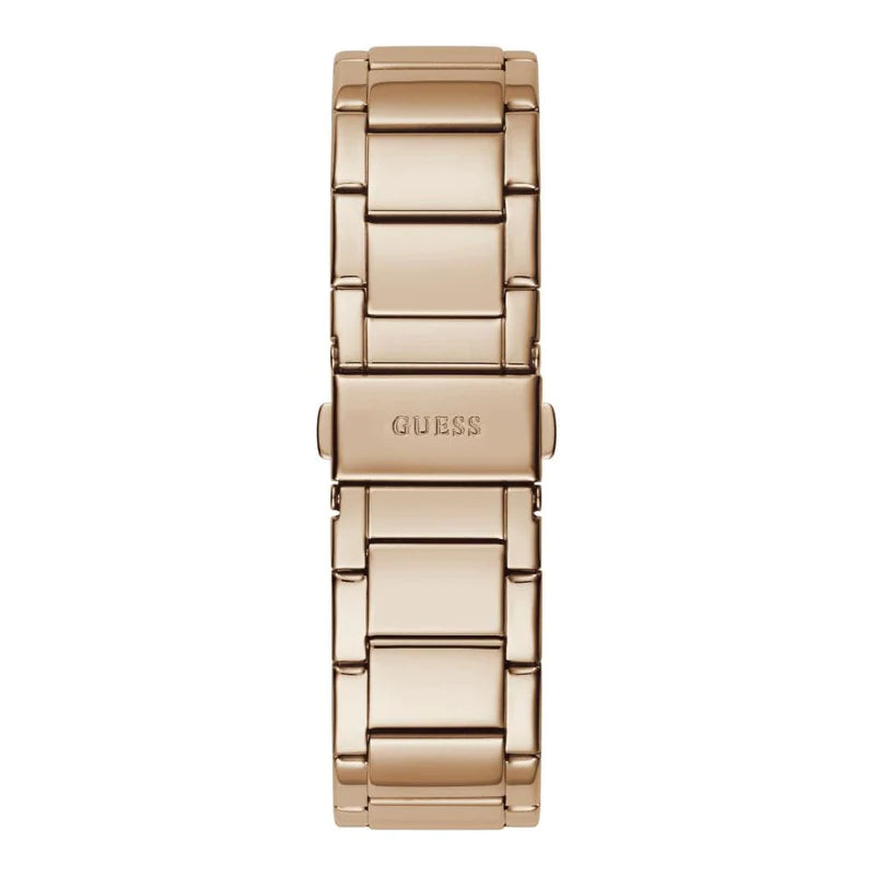 Guess Raven Diamonds Rose Gold Dial Rose Gold Steel Strap Watch for Women - GW0104L3 Buy Now By Guess