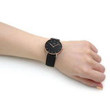 Daniel Wellington Classic Sheffield Black Dial Black Leather Strap Watch For Women - DW00100139 Buy Now By Daniel Wellington