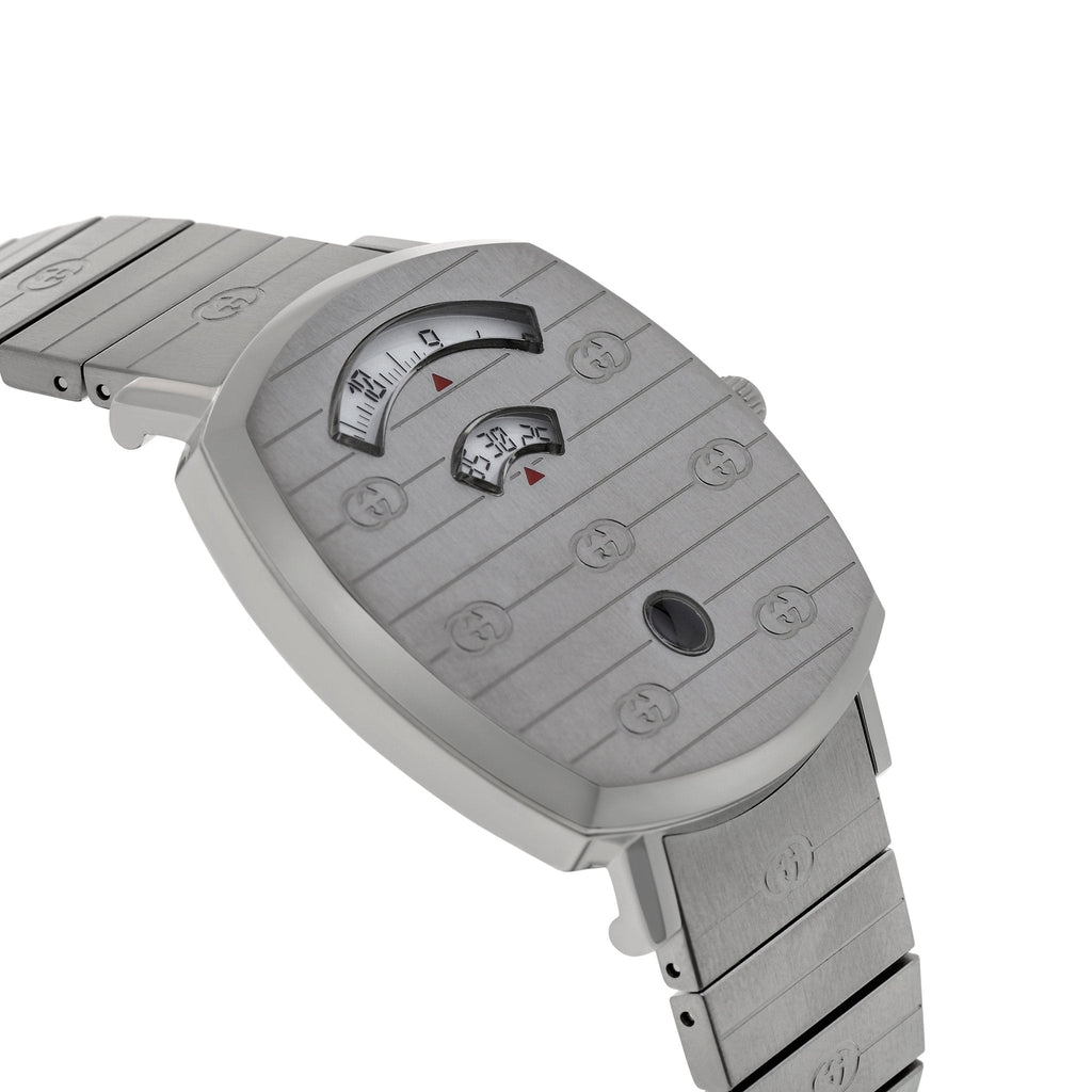 Gucci Grip Quartz Silver Dial Silver Steel Strap Watch For Women - YA157401 Buy Now By Gucci