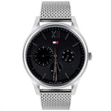 Tommy Hilfiger Damon Quartz Chronograph Black Dial Silver Mesh Bracelet Watch for Men - 1791415 Buy Now By Tommy Hilfiger