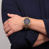 Maserati Successo Chronograph Blue Dial Gold Steel Strap Watch For Men - R8873621021 Buy Now By Maserati