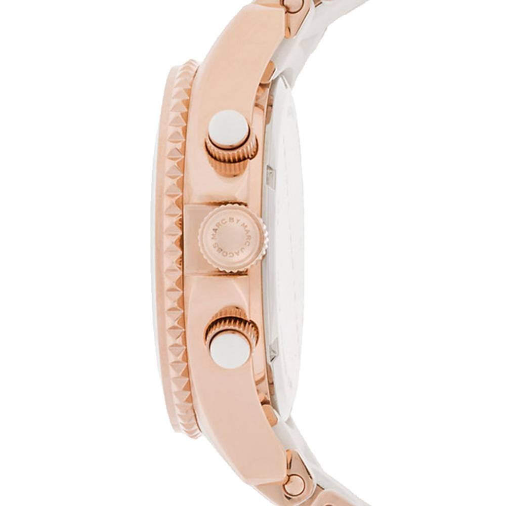 Marc Jacobs Rock Chronograph White Dial White Silicone Strap Watch for Women - MBM2547 Buy Now By Marc Jacobs