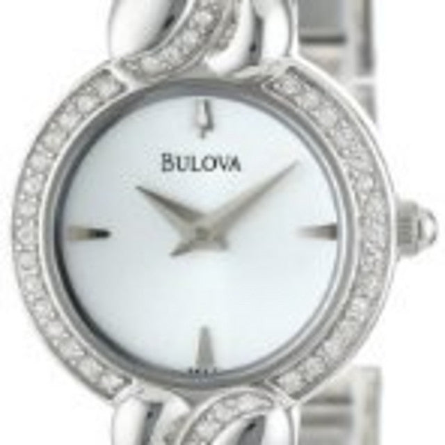 Bulova Crystal Pendant Silver Dial Silver Steel Strap Watch for Women - 96X111 Buy Now By Bulova