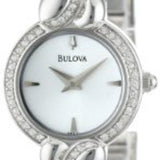 Bulova Crystal Pendant Silver Dial Silver Steel Strap Watch for Women - 96X111 Buy Now By Bulova