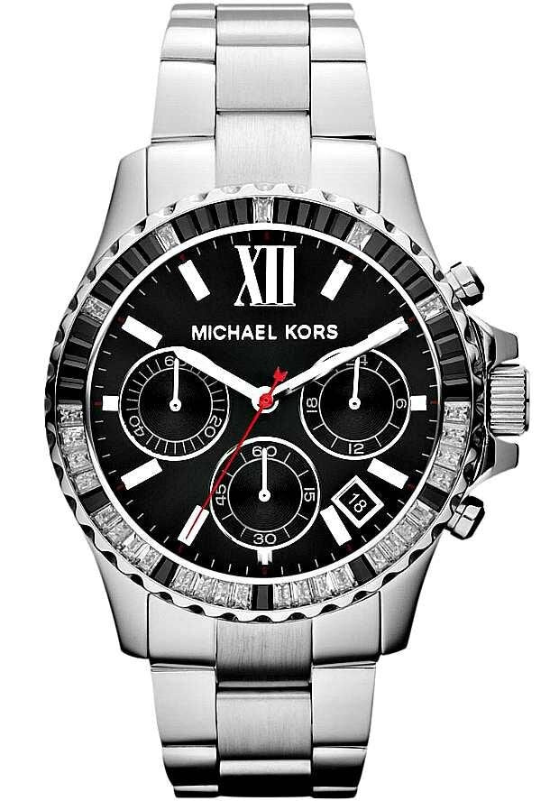 Michael Kors Everest Chronograph Black Dial Silver Steel Strap Watch For Women - MK5753 Buy Now By Michael Kors