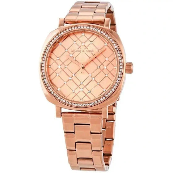 Michael Kors Nia Quartz Rose Gold Dial Rose Gold Steel Strap Watch For Women - MK3990 Buy Now By Michael Kors