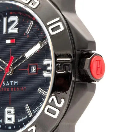 Tommy Hilfiger Cole Black Dial Blue Rubber Strap Watch for Men - 1790984 Buy Now By Tommy Hilfiger