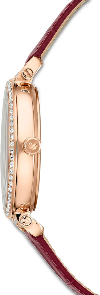 Swarovski Passage Moon Phase Red Dial Red Leather Strap Watch for Women - 5613323 Buy Now By Swarovski