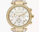 Michael Kors Tibby Multifunction Silver Dial White Leather Strap Watch For Women - MK6967 Buy Now By Michael Kors