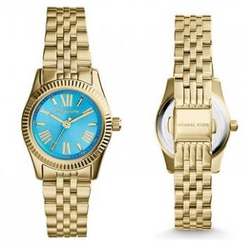 Michael Kors Lexington Quartz Blue Dial Gold Steel Strap Watch For Women - MK3271 Buy Now By Michael Kors