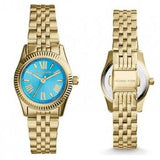 Michael Kors Lexington Quartz Blue Dial Gold Steel Strap Watch For Women - MK3271 Buy Now By Michael Kors
