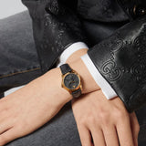 Gucci G Timeless Quartz Black Dial Black Leather Strap Watch For Women - YA126581A Buy Now By Gucci