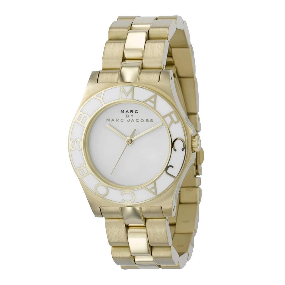 Marc Jacobs Blade White Dial Gold Steel Strap Watch for Women - MBM3050 Buy Now By Marc Jacobs