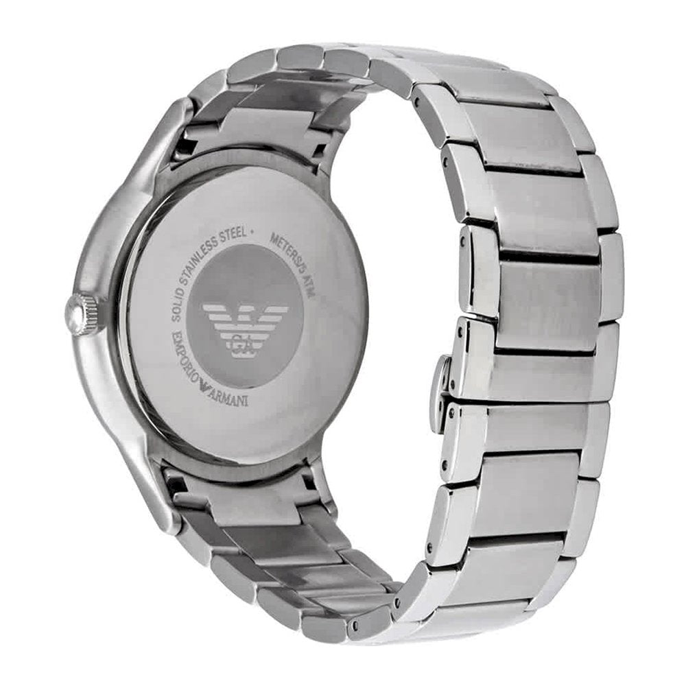 Emporio Armani Renato Quartz Black Dial Silver Steel Strap Watch For Men - AR11179 Buy Now By Emporio Armani