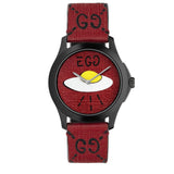 Gucci G Timeless Ghost Red Dial Red Leather Strap Watch For Men - YA1264023 Buy Now By Gucci
