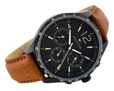 Tommy Hilfiger Gavin Chronograph Quartz Black Dial Brown Leather Strap Watch for Men - 1791470 Buy Now By Tommy Hilfiger