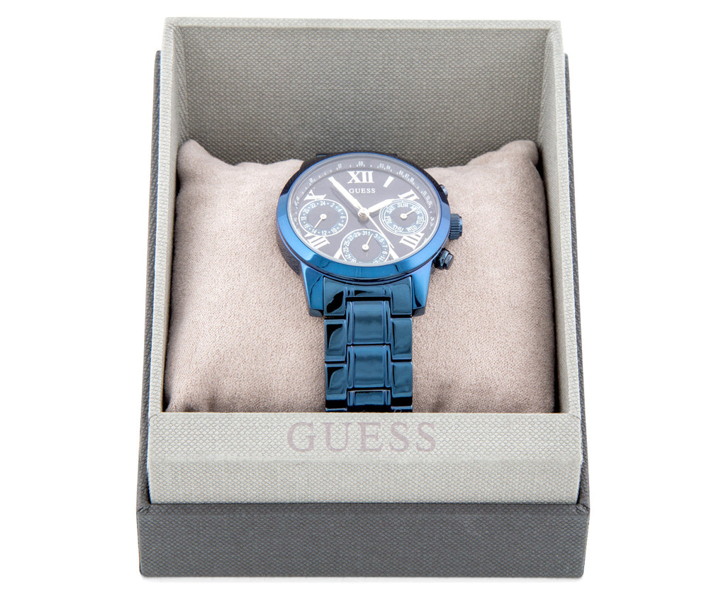 Guess F14 Chronograph Analog Blue Dial Blue Steel Strap Watch For Women - W0448L5 Buy Now By Guess