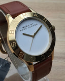 Marc Jacobs Blade White Dial Brown Leather Strap Watch for Women - MBM1218 Buy Now By Marc Jacobs