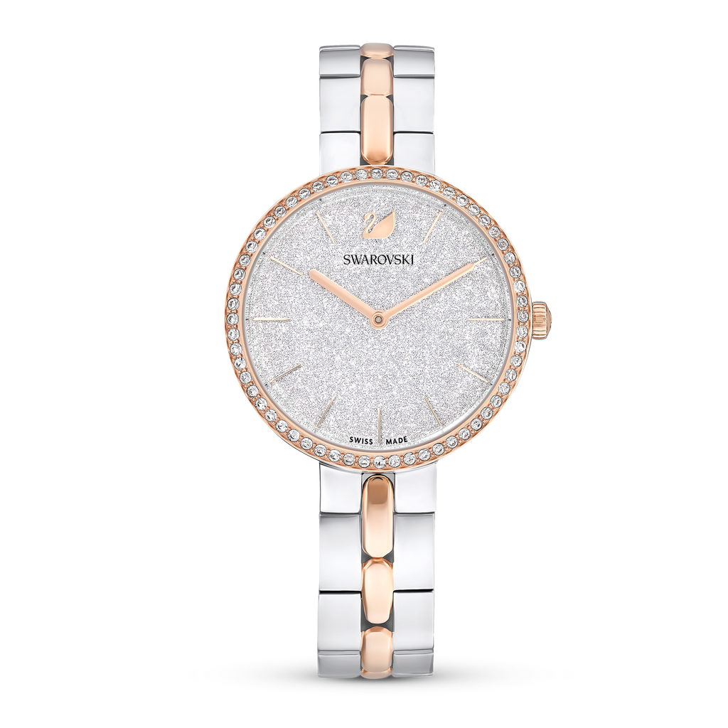Swarovski Cosmopolitan Crystals Silver Dial Two Tone Steel Strap Watch for Women - 5644081 Buy Now By Swarovski