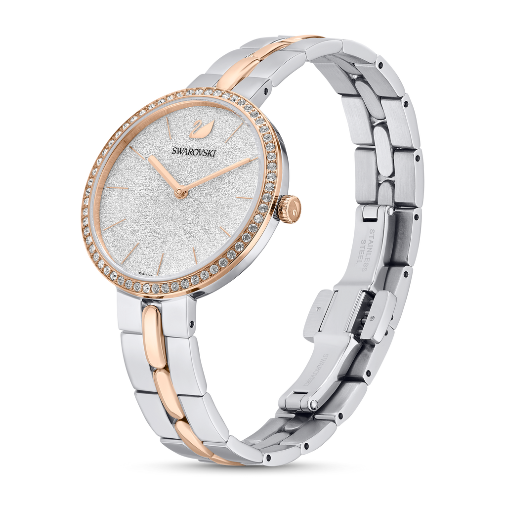 Swarovski Cosmopolitan Crystals Silver Dial Two Tone Steel Strap Watch for Women - 5644081 Buy Now By Swarovski