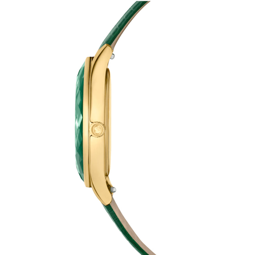 Swarovski Octea Nova Crystals Green Dial Green Leather Strap Watch for Women - 5650005 Buy Now By Swarovski