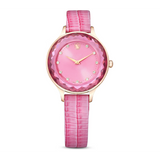 Swarovski Octea Nova Pink Dial Pink Leather Strap Watch for Women - 5650030 Buy Now By Swarovski