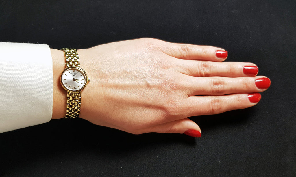 Tissot T Lady Lovely Silver Dial Rose Gold Steel Strap Watch For Women - T058.009.33.031.01 Buy Now By Tissot