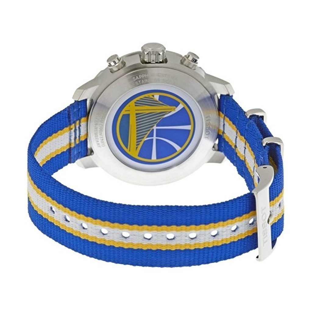 Tissot Quickster Chronograph NBA Golden State Warriors White Dial Two Tone NATO Strap Watch for Men - T095.417.17.037.15 Buy Now By Tissot